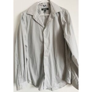 Kenneth Cole Reaction • Grey Check Plaid Button Down Shirt